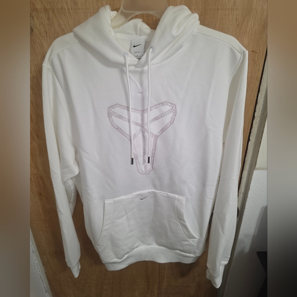 New Nike Kobe Mamba Halo Hoodie Men's White HF6454-100 Size L